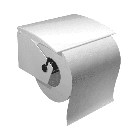 Distributeur de papier hygiénique PH rouleau métal - Blanc
